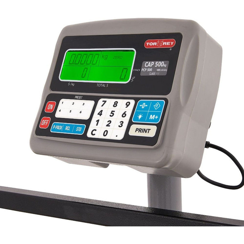 Báscula Comercial Digital Torrey Pcp-500 Kg 79 Cm X 68 Cm