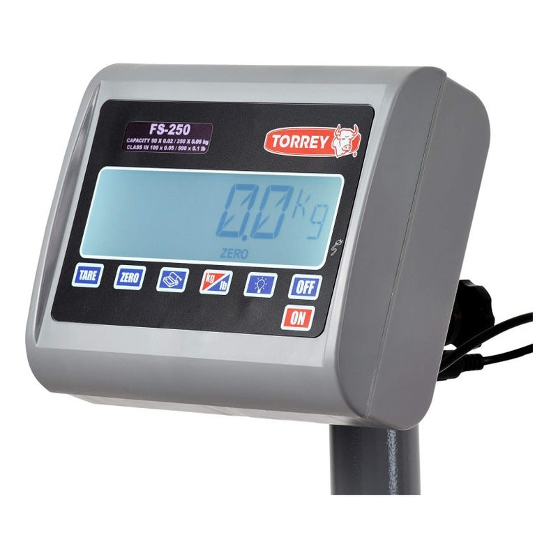 Báscula De Recibo Digital Torrey Fs-250 Kg 54 X 50 Cm