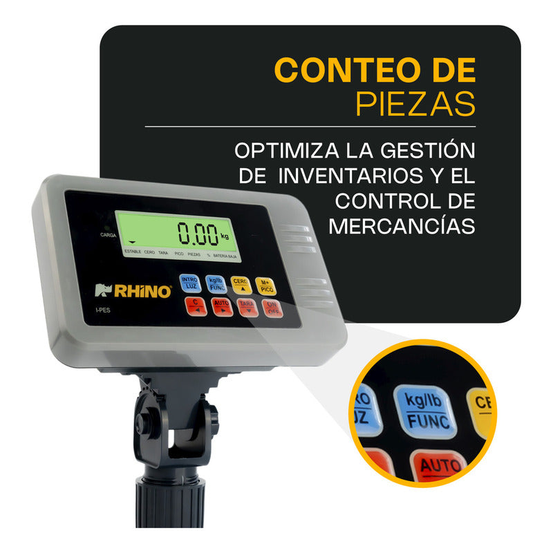 Indicador Peso Contador De Piezas Para Plataforma Rhino, I-pes Gris