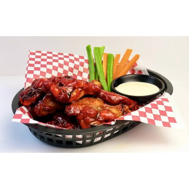 12 Canastillas Plásticas Negras Para Comida Camob-n Negro