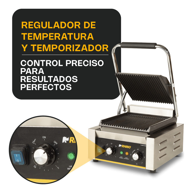 Asador Eléctrico Rhino Planpa-1800 110v Acero Inoxidable Acero Inoxidable