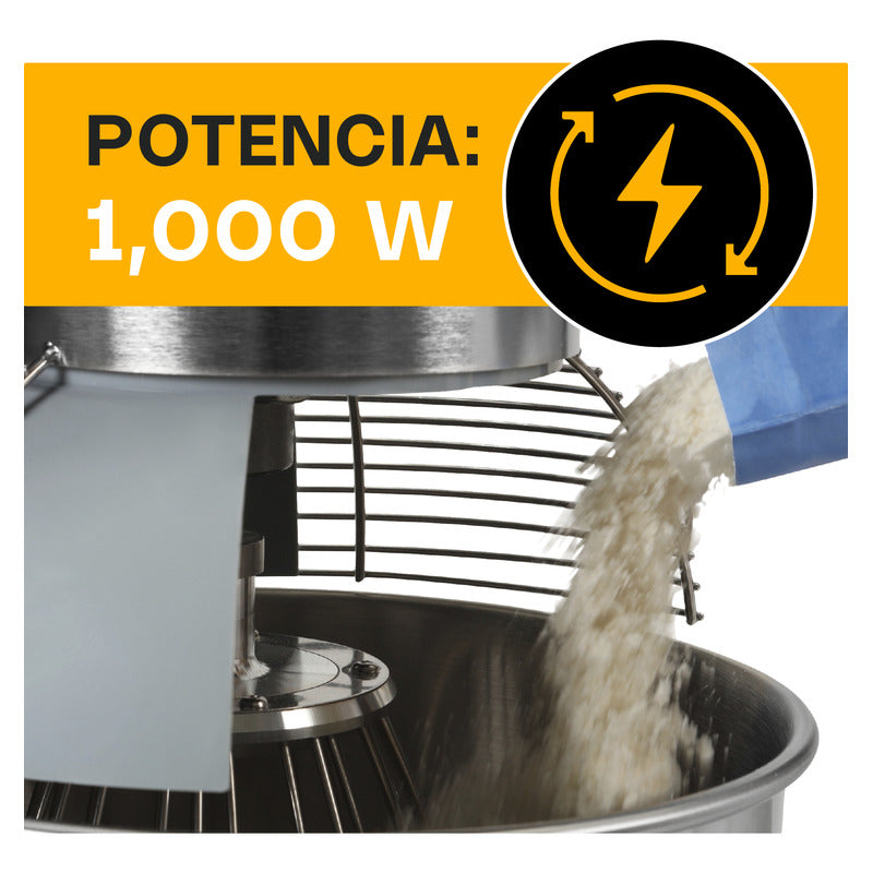 Batidora Planetaria Industrial Rhino Bati-20x Amasado 7.5kg Amarillo 60 Hz
