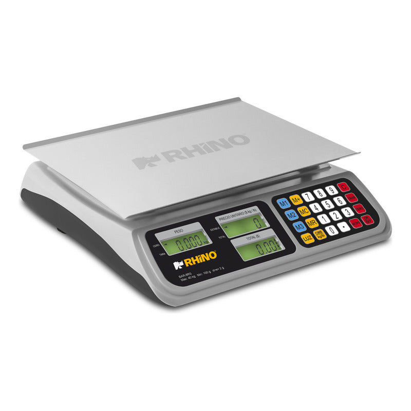 Báscula Digital Para 40kg/2g Precisión Rhino Bar8 Rs Conexión A Pc Usb Gris