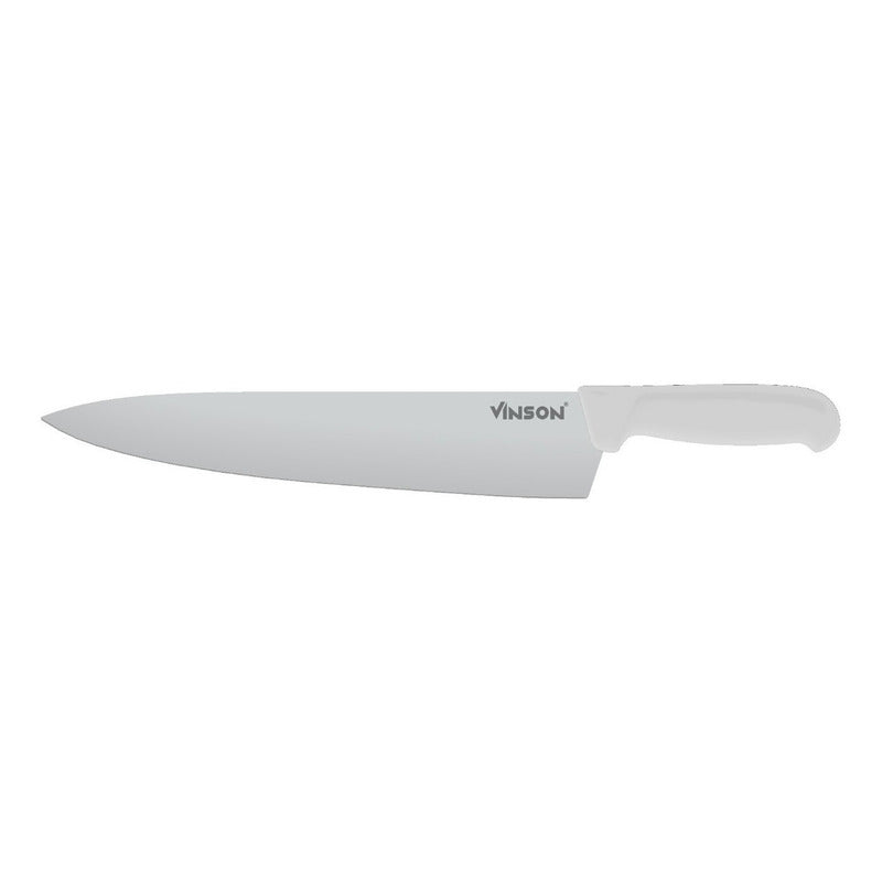 Cuchillo Vinson Chef 12 Pulgadas Mango Ergonómico Color Blanco