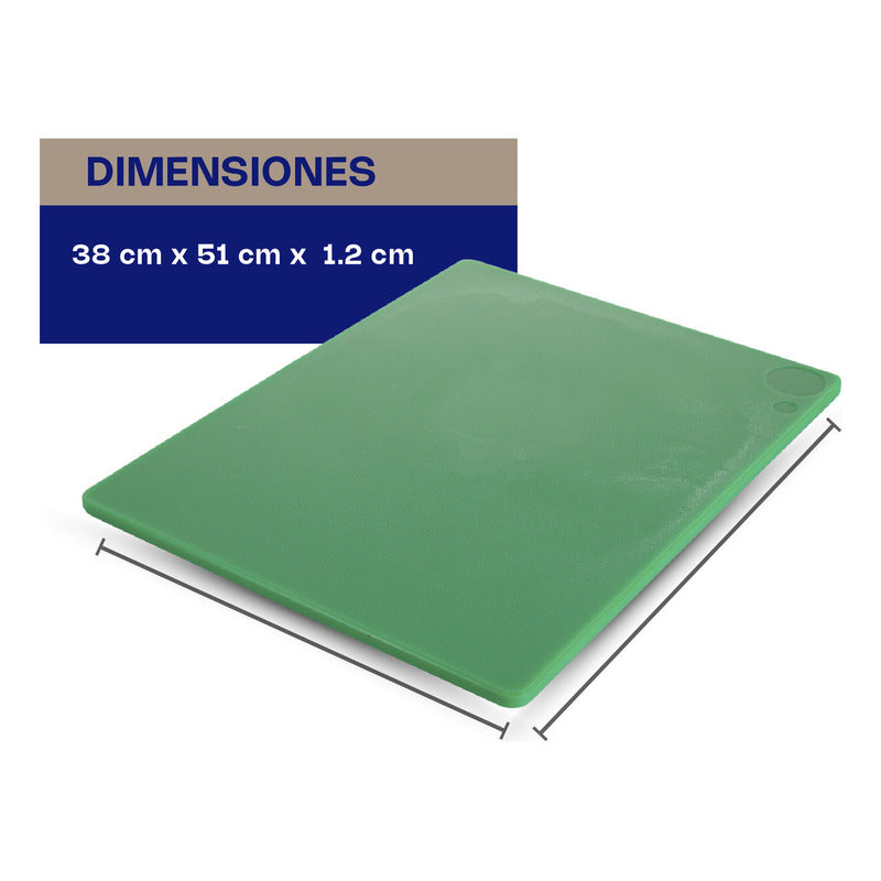 Tabla Para Cortar 50x38.3x1.2 Cm Caledonia Tapaco-15 Color Verde Liso