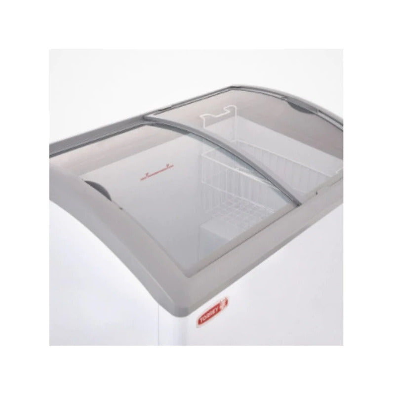 Congelador Paletero Vidrio Curvo Comercial Chc-110cr Torrey Color Blanco