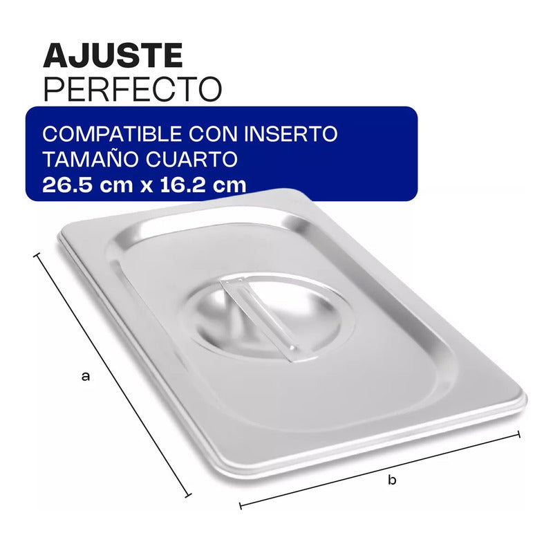 Tapa Para Inserto Cuarto Acero Inox Caledonia Tacu-com Gris
