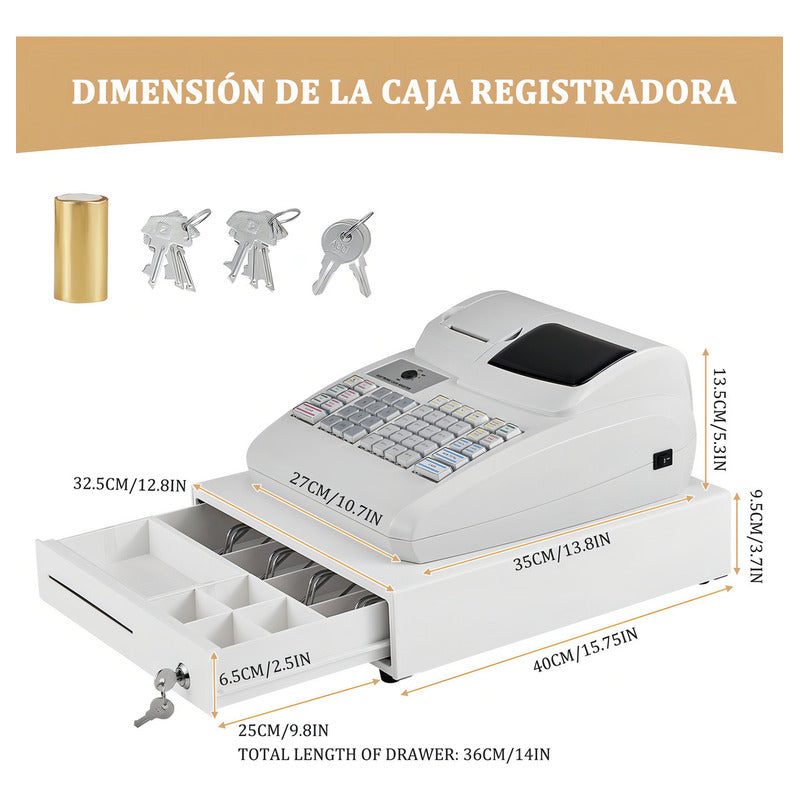 Caja Registradora Térmica Blazer Er-200 Para 200 Productos Y 16 Departamentos