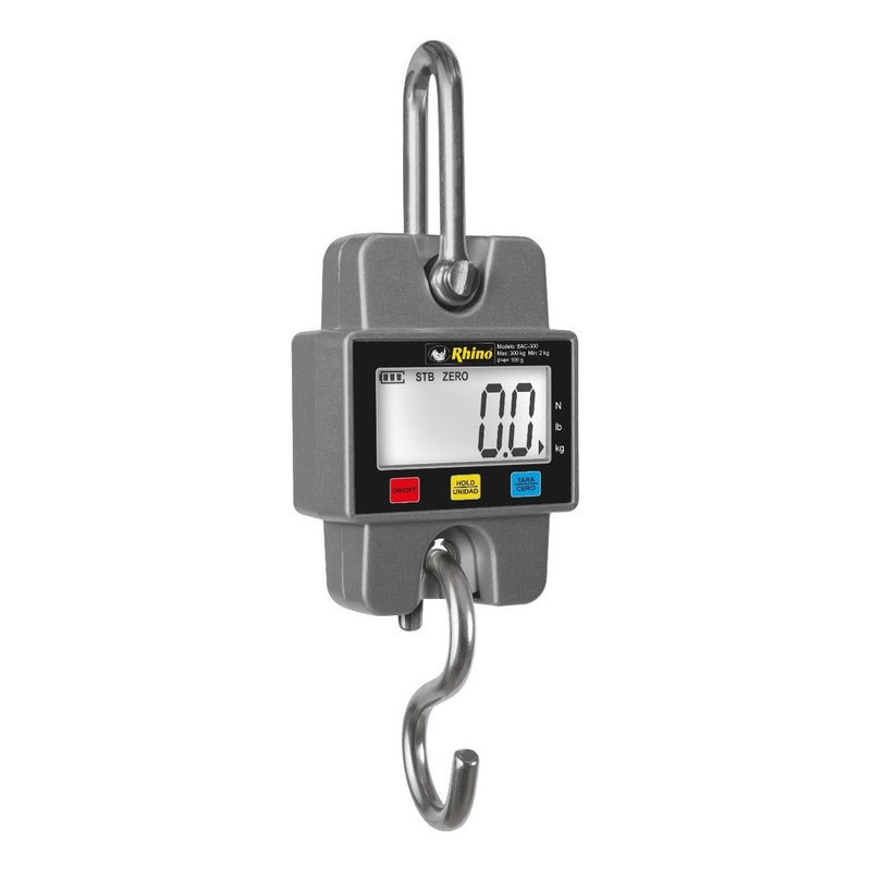 Báscula Comercial Digital Colgante Rhino Bac-300 300kg Gris