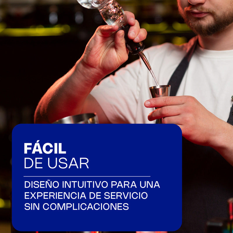 Dosificador Botellas Boquilla De Acero Inoxidable Caledonia Negro