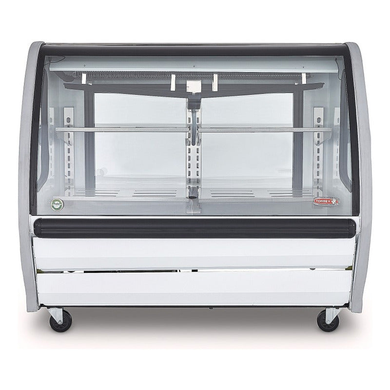 Vitrina Delicatessen Torrey Tem-150 Color Blanco 1.5m Reyfri Curvo