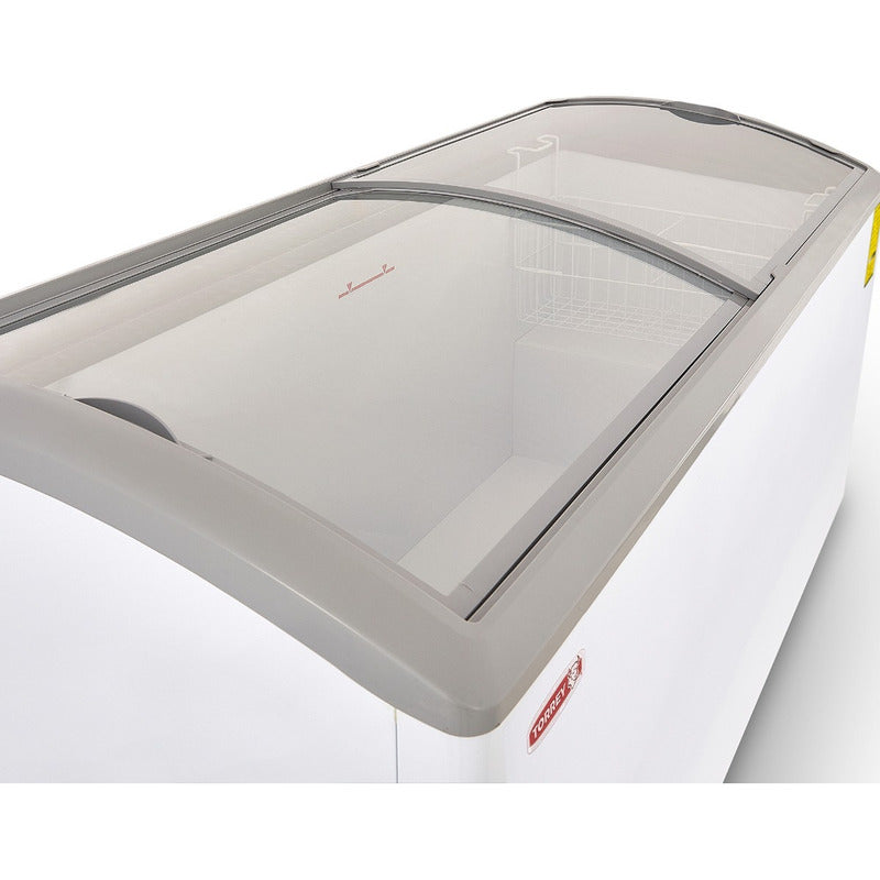 Congelador Horizontal Torrey Vidrio Curvo Chc-180cr Reyfri Blanco