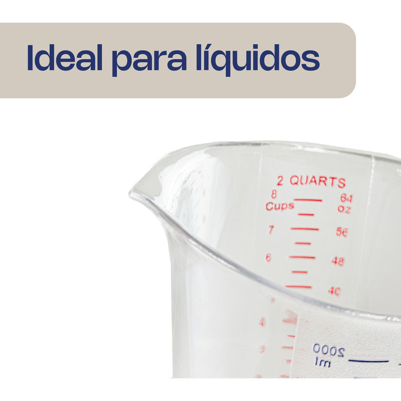 Jarra Medidora 2 Litros Caledonia Japome-2000 Transparente Transparente