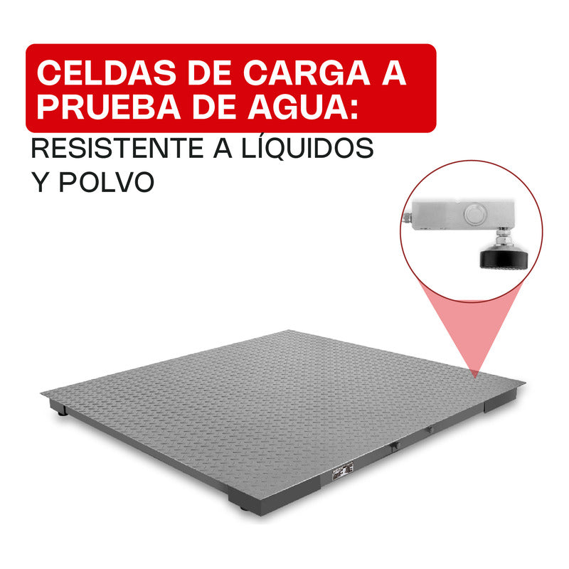 Báscula Industrial Digital Advance Baper-12 1500kg 1.2x1.2m Gris
