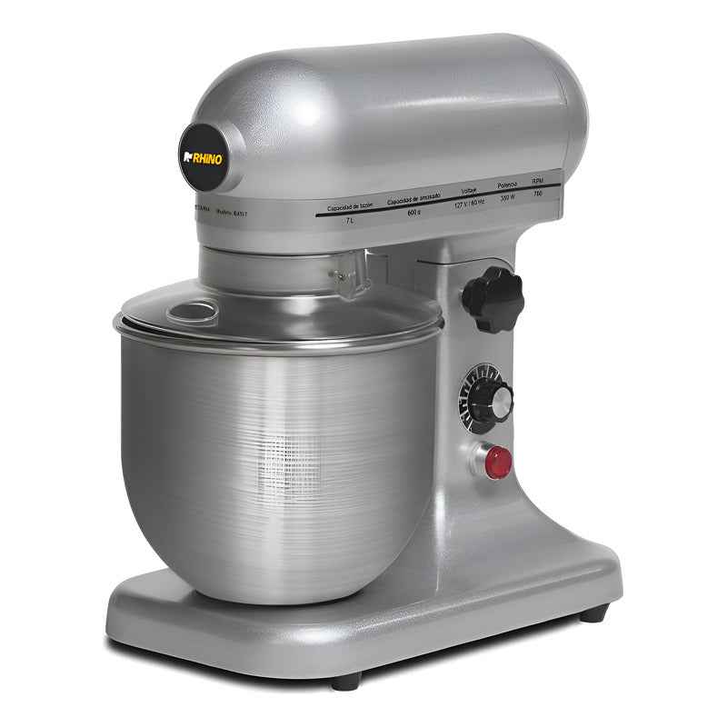 Batidora De Pedestal Industrial Rhino Bati-7 Plata  Plata 60 Hz