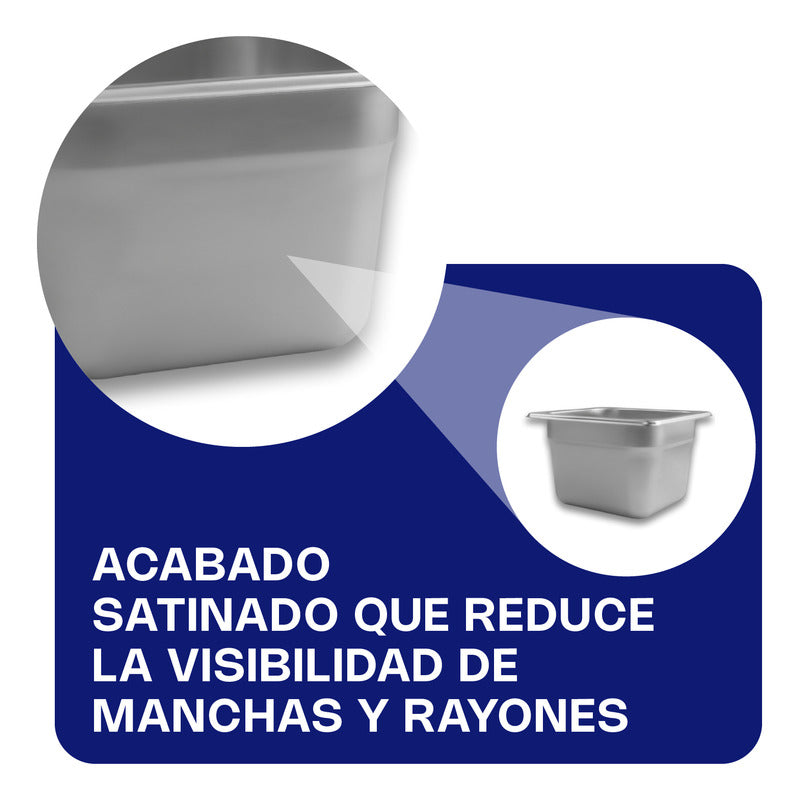 Inserto Contenedor Acero Inoxidable Medio 6 Pulgadas Inam-6