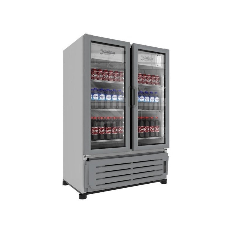 Refrigerador Comercial Imbera 2 Puertas Vr-19 Refresquero Color Gris