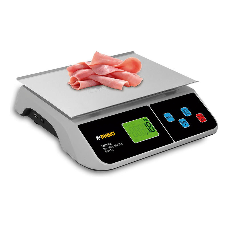 Báscula Porcionadora Digital Rhino 10 Kg Bapo-10x Puerto Usb