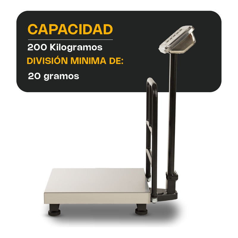Báscula Comercial Digital Plataforma Rhino Bp-200kg Reyfri - Gris