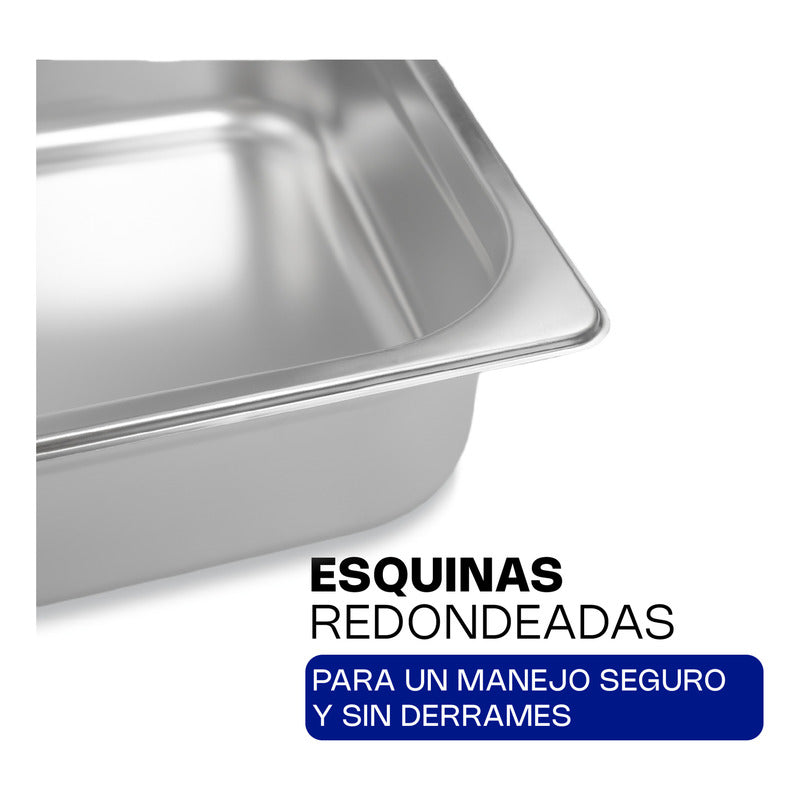 Inserto De Acero Inoxidable Entero 53.5 X 33 Cm Inae-4 Gris