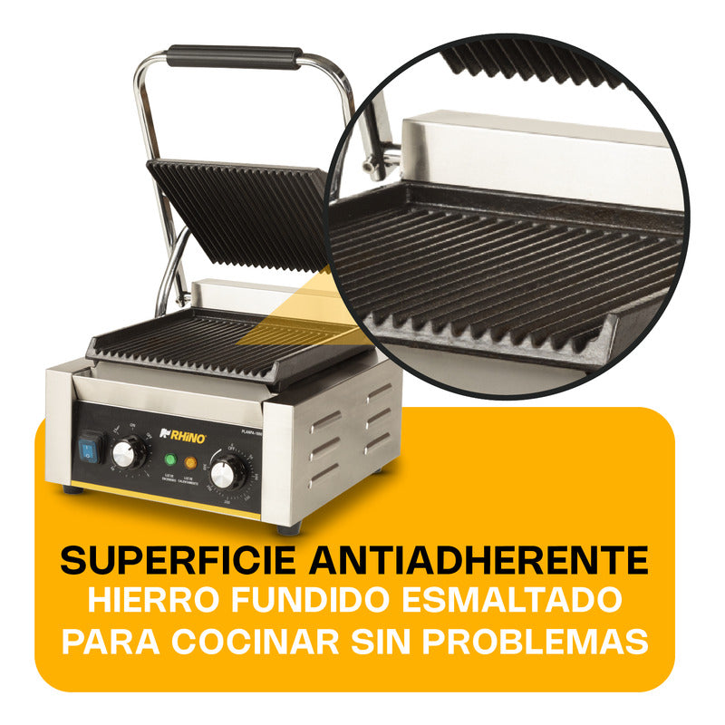 Asador Eléctrico Rhino Planpa-1800 110v Acero Inoxidable Acero Inoxidable