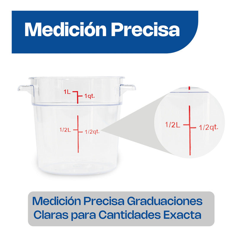 Recipiente Policarbonato Redondo 1 Qt Caledonia Repore-1