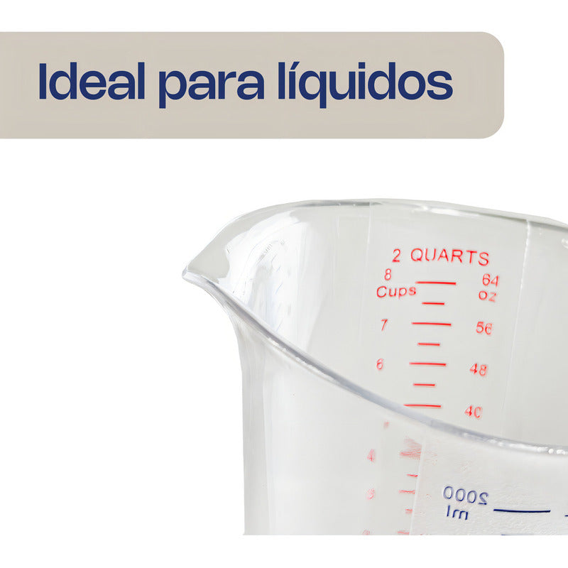 Jarra Medidora 2 Litros Caledonia Japome-2000 Sanke Transparente