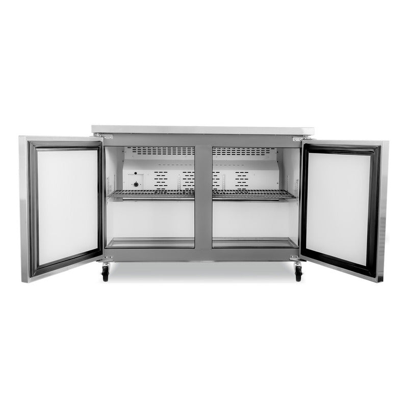 Mesa Refrigerada Bajo Barra Rhino Merbaj48 1/4hp 0 A 4°c Gris