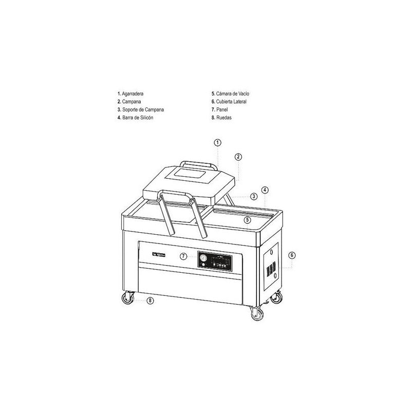 Empacadora Al Vacío Rhino Evac40 Cuatro Barras Sellado 51cm