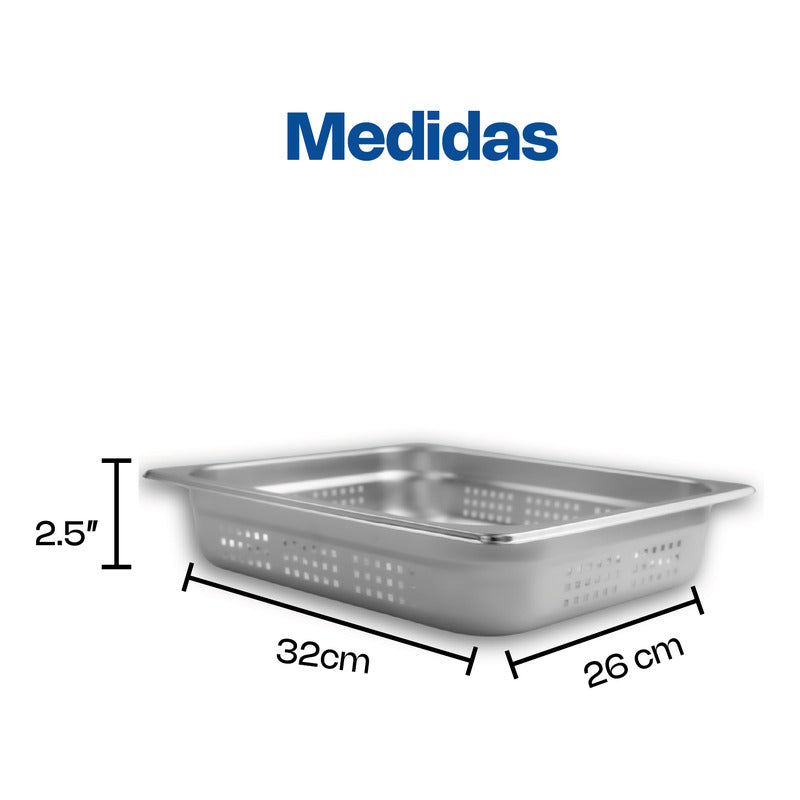 Inserto Acero Inox Perforado Medio 2.5  Inapem-2.5