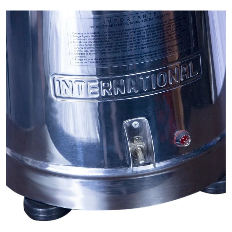 Licuadora Industrial International Li-3 Litros Acero Inox. Acero Inoxidable