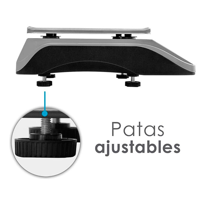 Báscula Comercial Digital Rhino Bapo-10 10kg 30 cm X 23 cm Aluminio