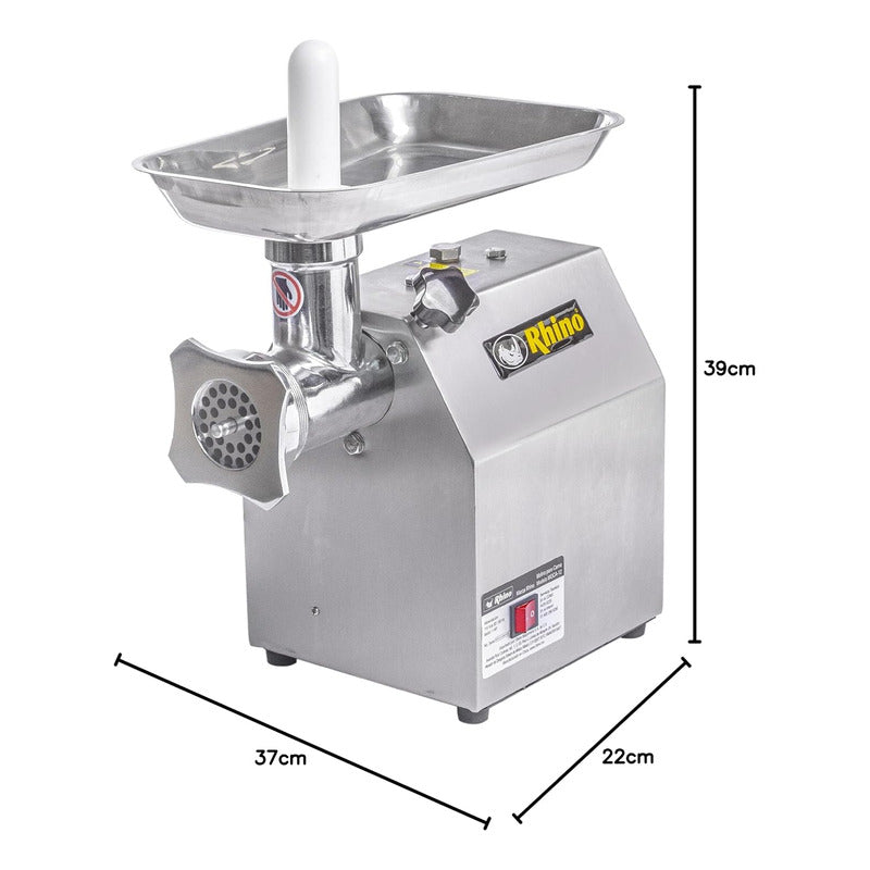 Molino Para Carne 1 Hp Marca Rhino Moca-12 Acero Inoxidable