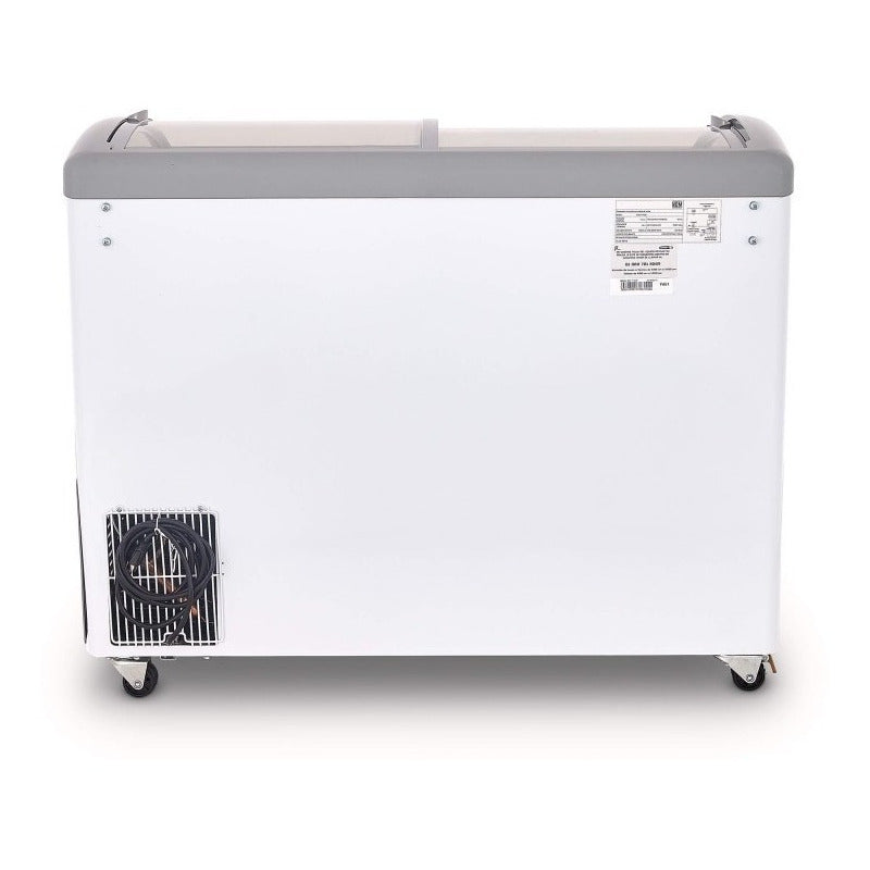 Congelador Paletero Vidrio Curvo Comercial Chc-110cr Torrey Color Blanco