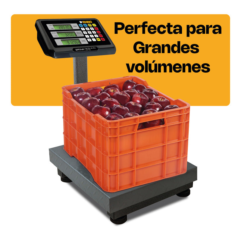 Báscula Comercial Digital Plataforma Rhino Bapca-80kg  Gris