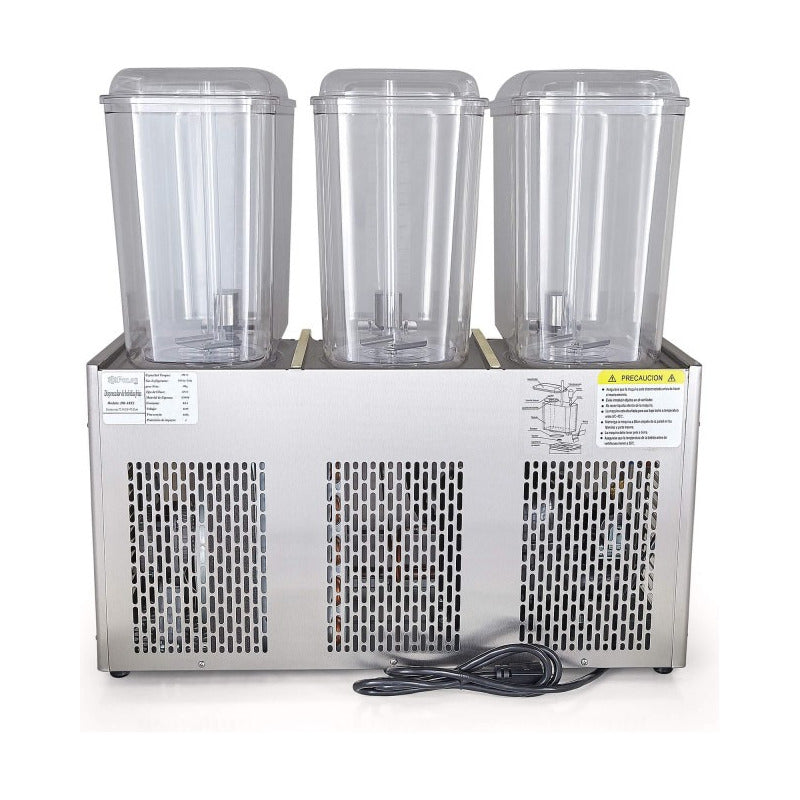 Despachador Bebidas Polar Db-18x3 Acero Inox 3 Tazones 18 L Blanco