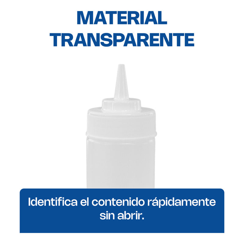 Recipiente Transparente Para Aderezo 16oz Recad-16t Transparente
