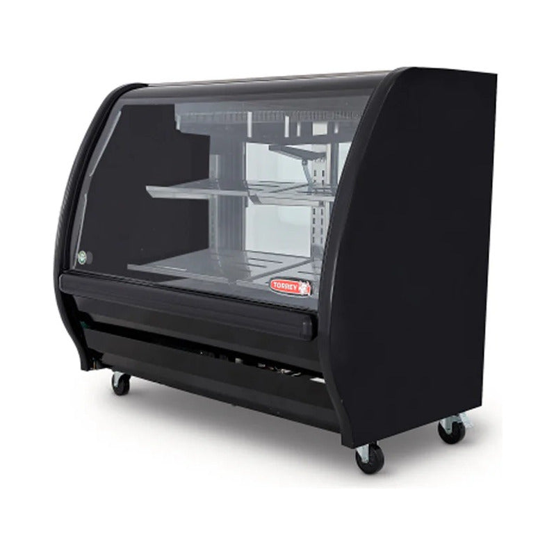 Vitrina Refrigerada Cremera Torrey Tem150ls-n 2°c A 10°c Estilo De Vidrio Curvo