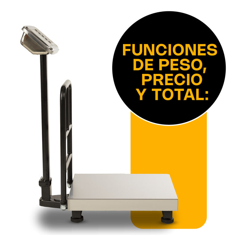 Báscula Comercial Digital Plataforma Rhino Bp-200kg Reyfri - Gris