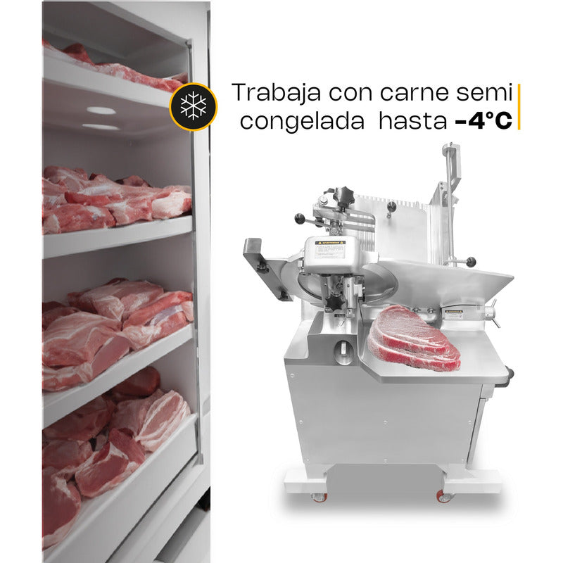 Rebanadora Automática Rhino Rebac363 Carnicera Semicongelada Gris