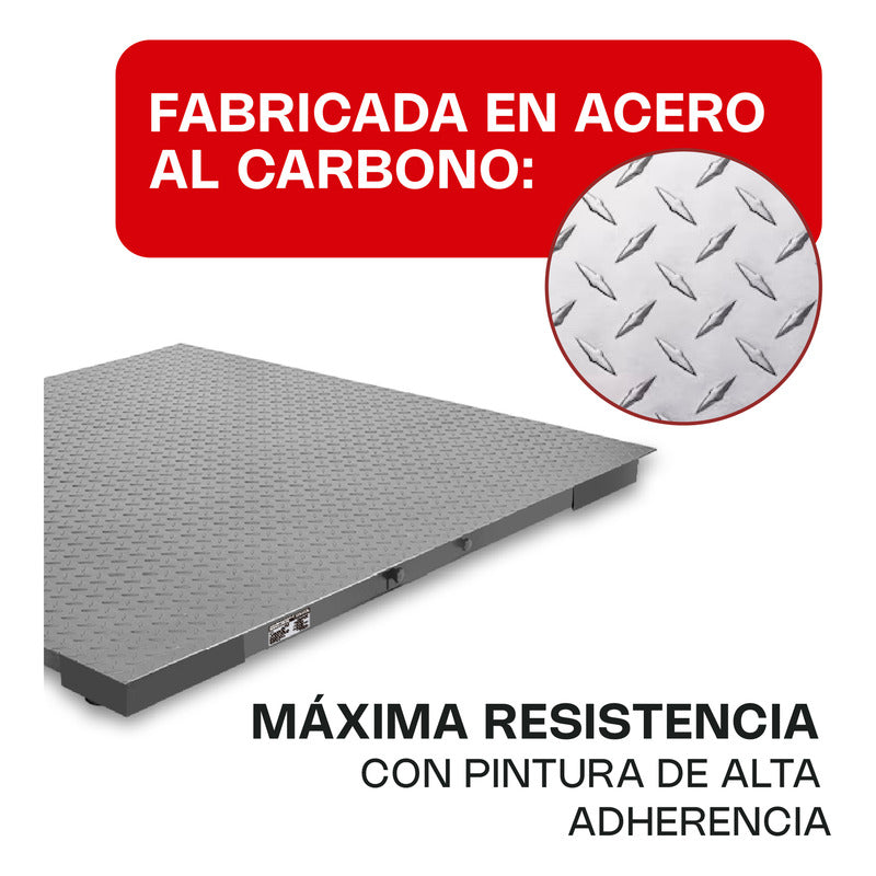 Báscula Industrial Digital Advance Baper-12 1500kg 1.2x1.2m Gris