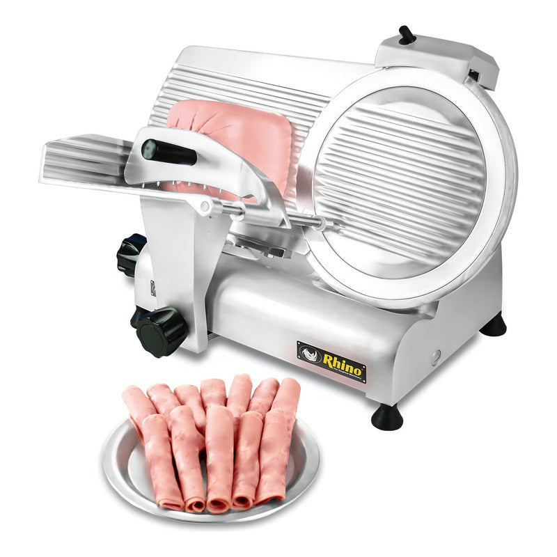 Rebanadora Jamon Marca Rhino Cuchilla De 250mm Rbanda Gris