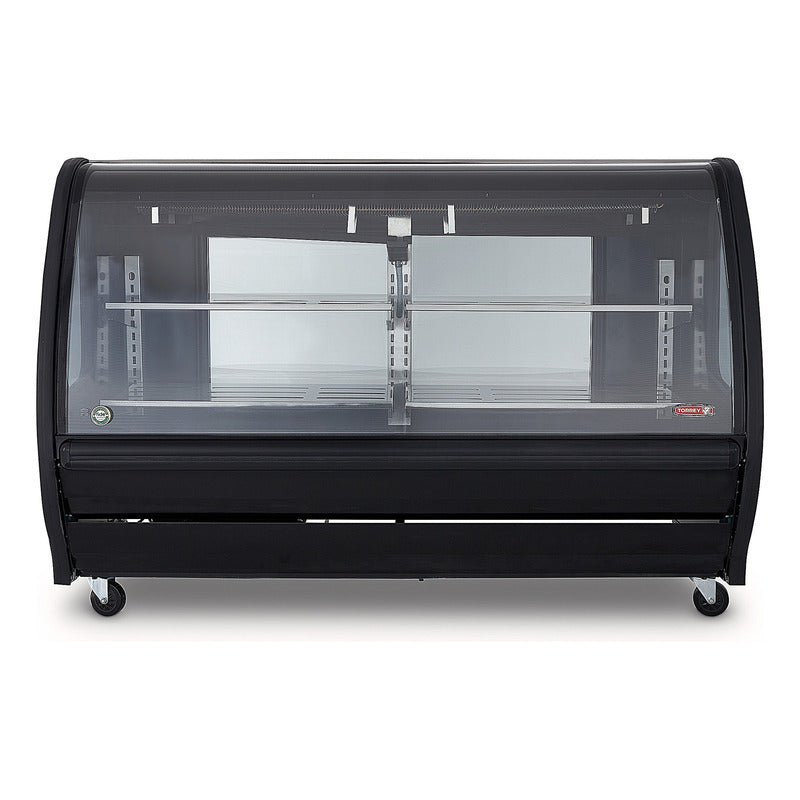 Vitrina Delicatessen Torrey Tem-200n 2m Color Negro Reyfri Curvo