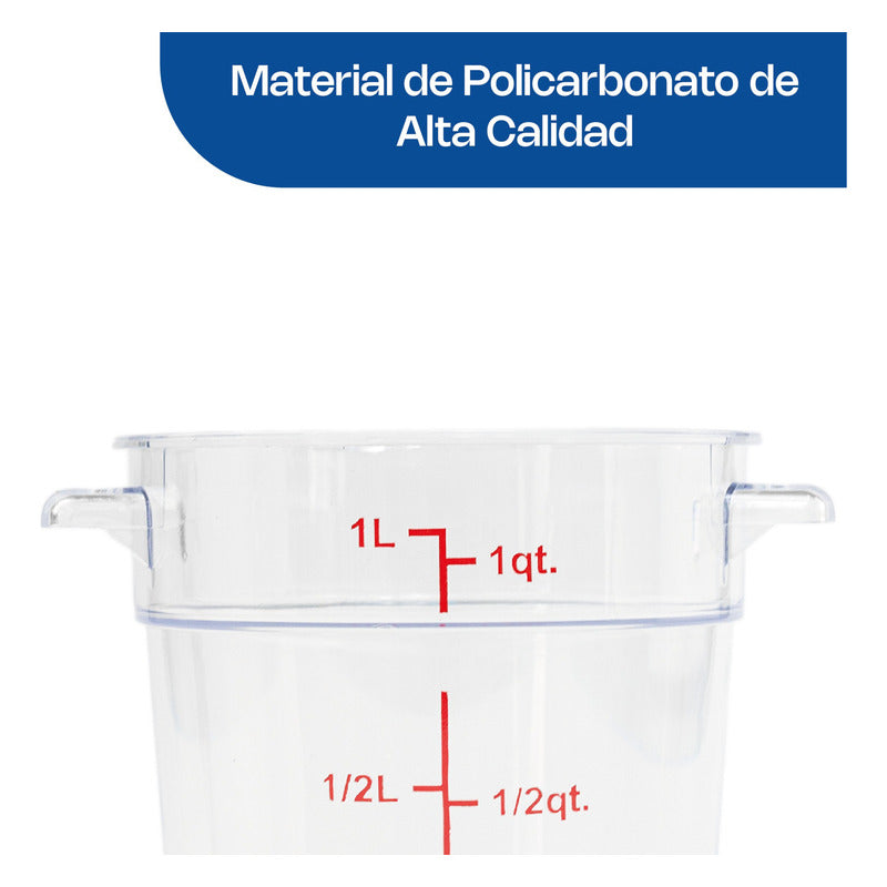 Recipiente Policarbonato Redondo 1 Qt Caledonia Repore-1