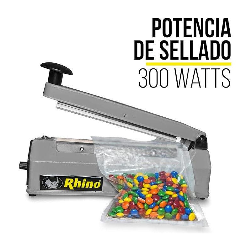 Selladora De Bolsas Rhino Calor Y Temporizador 20 Cm 300 W