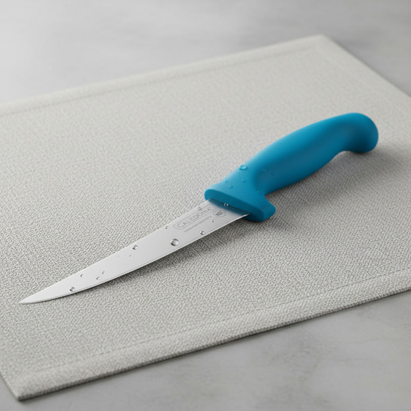 Cuchillo Deshuesador Caledonia Curvo 15cm Cadec-6a Color Azul