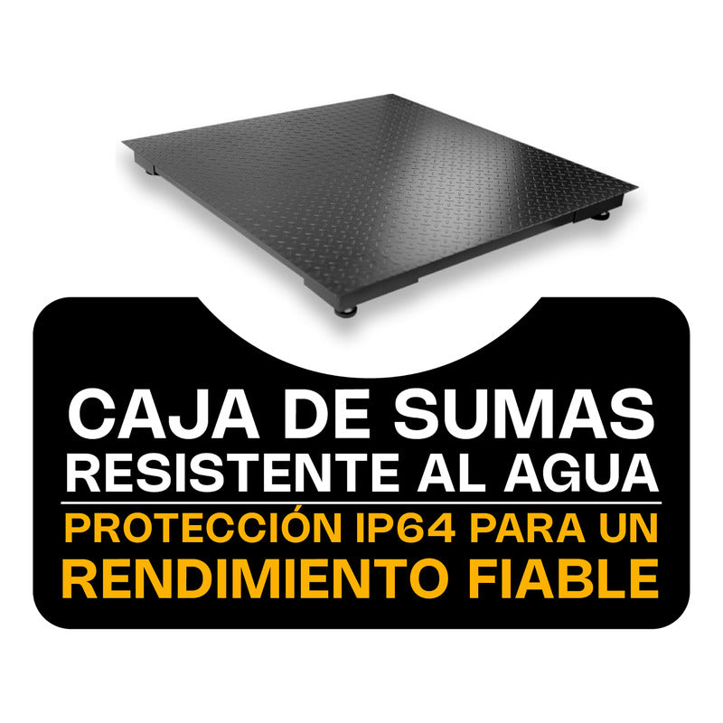 Báscula De Plataforma Plaba-9 De 1000 Kg 90 X 90 Cm Gris