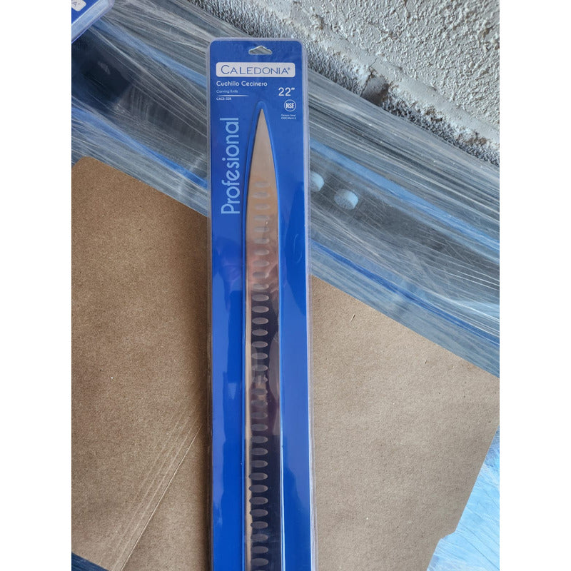 Cuchillo Cecinero 22  Rojo Troquelado Caledonia Cace-22r