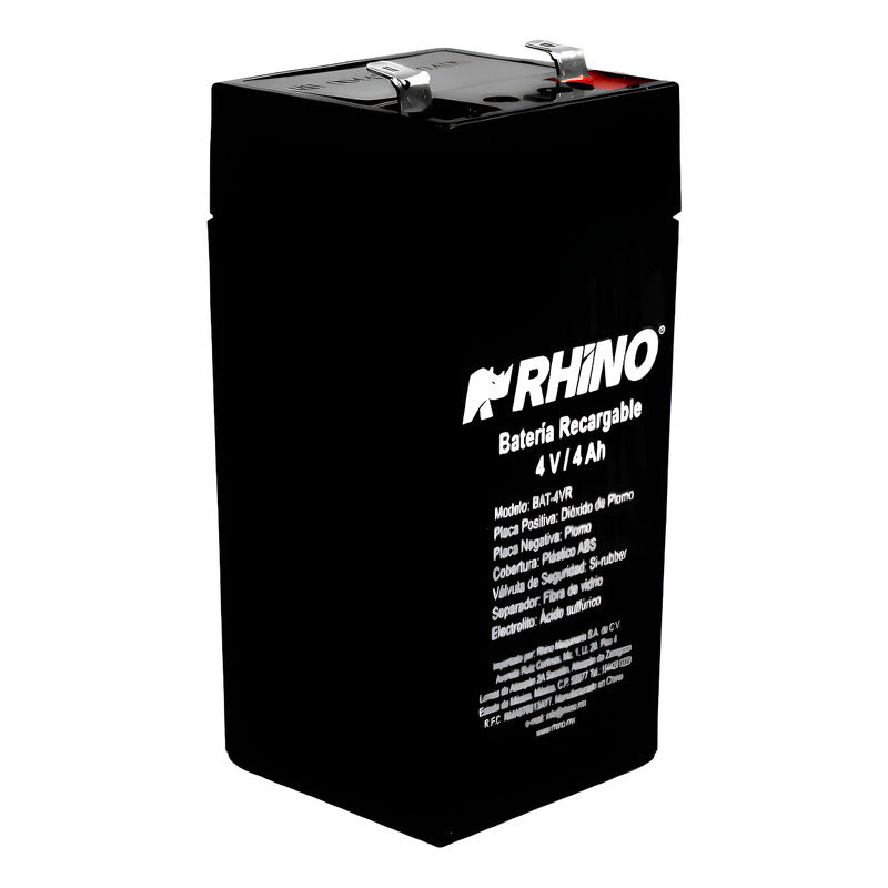 Batería Para Bascula Digital Rhino Bat-4vr 4v/4ah  Negro