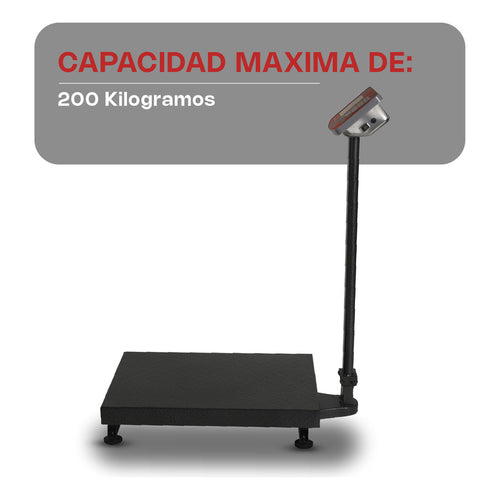 Báscula Digital Plataforma Plegable Vinson/rhino Baple200 Kg Rojo